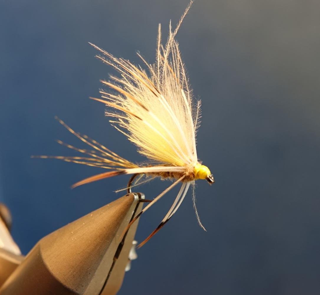 10 x Mouche de peche Sèche Grise Corps Jaune H14/16/18 fly fishing dry 10 x Mouche de peche Sèche Grise Corps Jaune H14/16/18 fly fishing dry